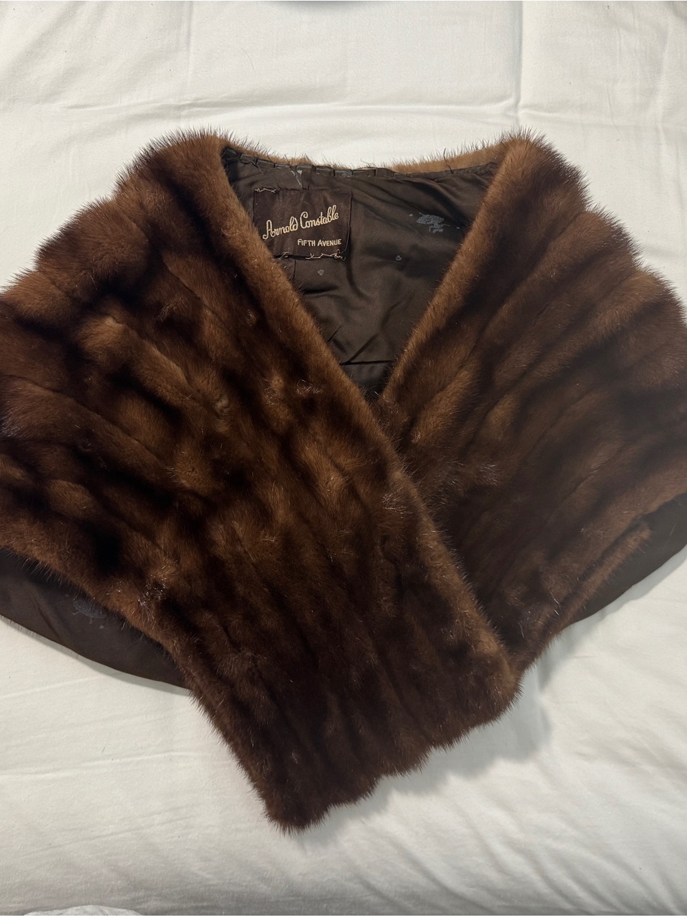 Arnold Constable Brown Fur Stole VINTAGE